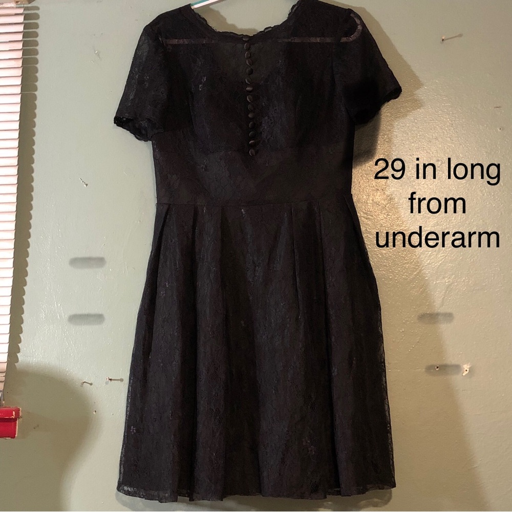 Chic Black Lace goth wedding Dress- or costume dress